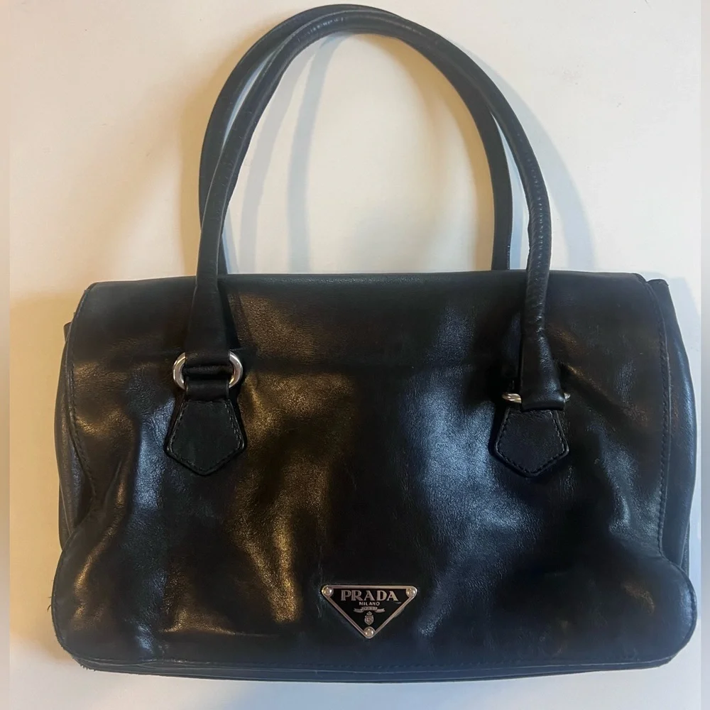 Prada Black Leather Satchel - Picture 2 of 13